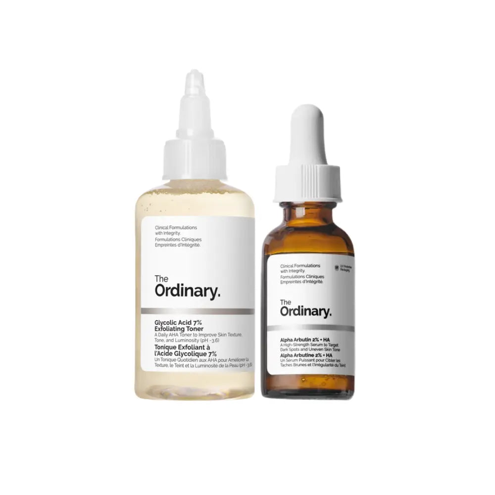 Kit Ácido Glicólico 7% + Alpha Arbutin 2% + HA The Ordinary