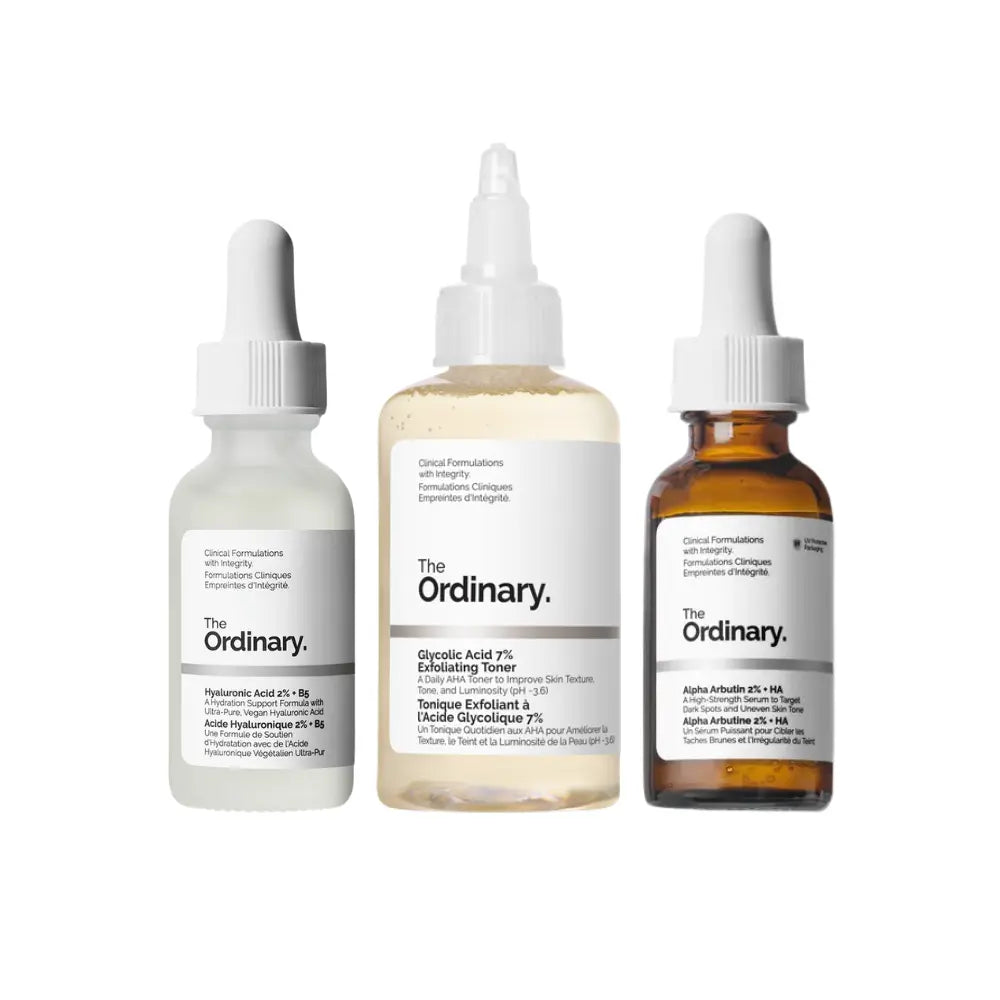Kit Ácido Hialurónico + Ácido Glicolico + Alpha Arbutin The Ordinary