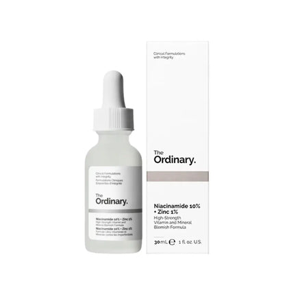 Niacinamida 10% + Zinc 1% The Ordinary y caja